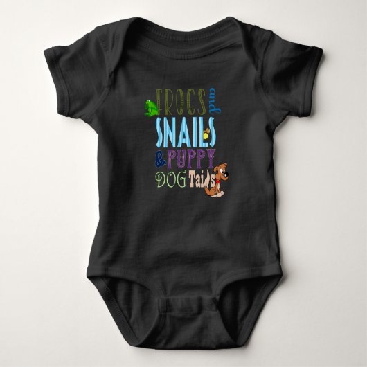 Kikkers Slakken Puppy Dog Tails Boy Romper (Voorkant)
