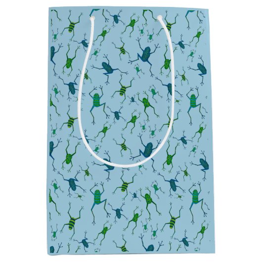 Kikkers springen van vreugde medium cadeauzakje (Voorkant)