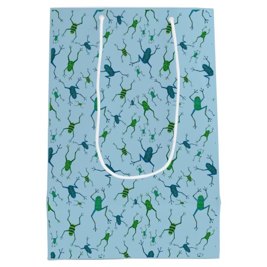 Kikkers springen van vreugde medium cadeauzakje (Achterkant)