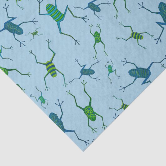 Kikkers springen van vreugde tissuepapier (Detail)