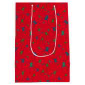 Kikkers springen voor Christmas Joy Medium Gift Ba Cadeauzakje (Achterkant)