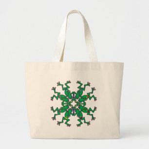 kikkers synchroon zwemzakje grote tote bag