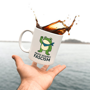 Kikkers Tegen Fascisme Portland Kikker Protest Koffiemok