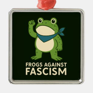 Kikkers Tegen Fascisme Portland Kikker Protest Metalen Ornament