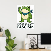 Kikkers Tegen Fascisme Portland Kikker Protest Poster (Thuiskantoor)