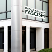 Kikkers Tegen Fascisme Portland Kikker Protest Spandoek (Buitenkant Gebouw)