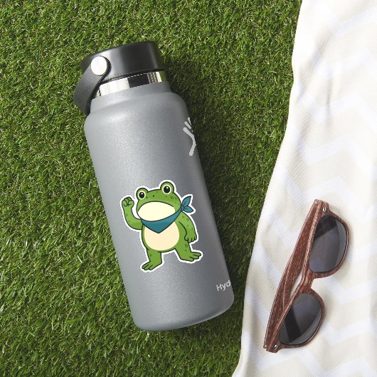 Kikkers Tegen Fascisme Portland Kikker Protest Sticker (HydroFlask Insitu)