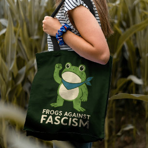 Kikkers Tegen Fascisme Portland Kikker Protest Tote Bag