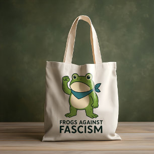 Kikkers Tegen Fascisme Portland Kikker Protest Tote Bag