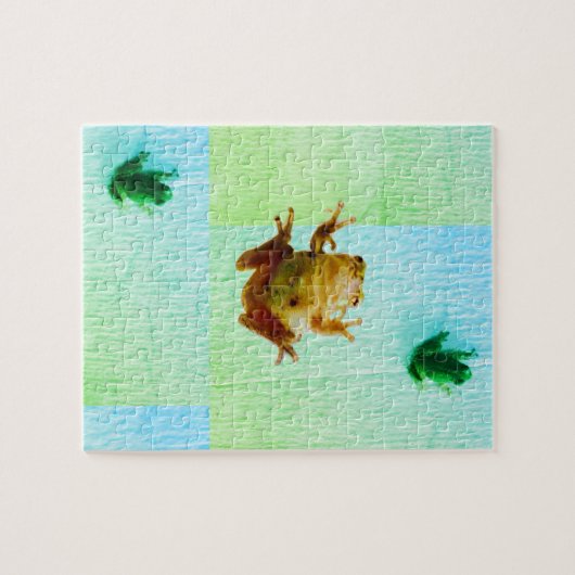 Kikkers Toads Groen Blauw 4Alex Legpuzzel (Horizontaal)