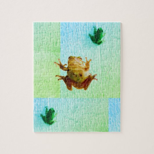 Kikkers Toads Groen Blauw 4Alex Legpuzzel (Verticaal)