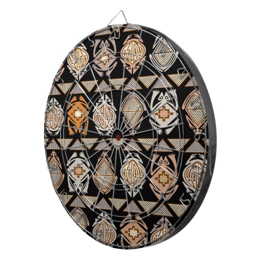 Kikkers uit stamhout dartbord (Voorkant Rechts)