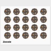 Kikkers uit stamhout ronde sticker (Vel)