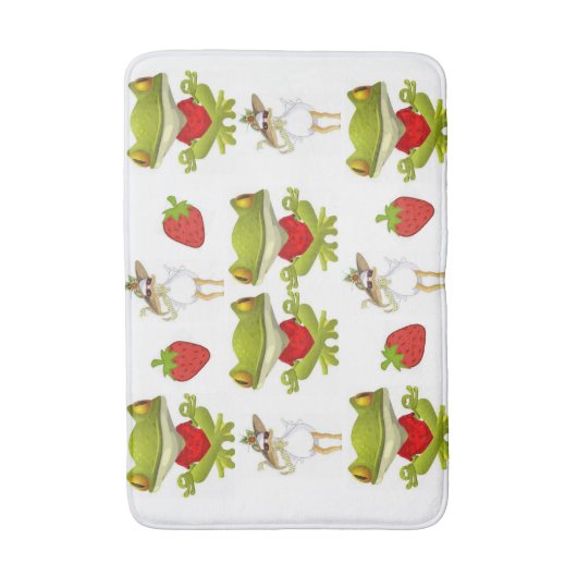 Kikkers van aardbeien Bathroom Bath Mat (Voorkant Verticaal)