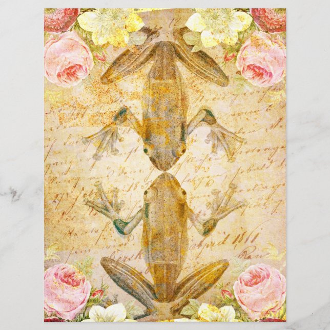 Kikkers verliefd scrapbook papier (Voorkant)