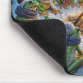 Kikkers verzamelen zich rond een kampvuur muismat (Hoek)