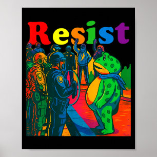 Kikkers verzetten zich tegen Portland kikker prote Poster