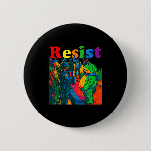 Kikkers verzetten zich tegen Portland kikker prote Ronde Button 5,7 Cm