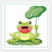 Kikkers Vierkante Sticker (Voorkant)