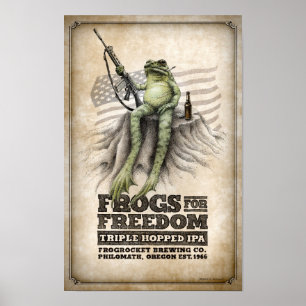 Kikkers voor Freedom Triple-hopped IPA Poster