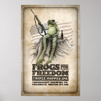 Kikkers voor Freedom Triple-hopped IPA Poster