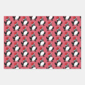 Kikkers voor kerst inpakpapier vel (Voorkant 3)