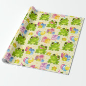 Kikkers voor kinderverjaardag cadeaupapier (Uitgerold)