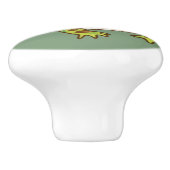 kikkers voor paarden keramische knop (Zijkant)