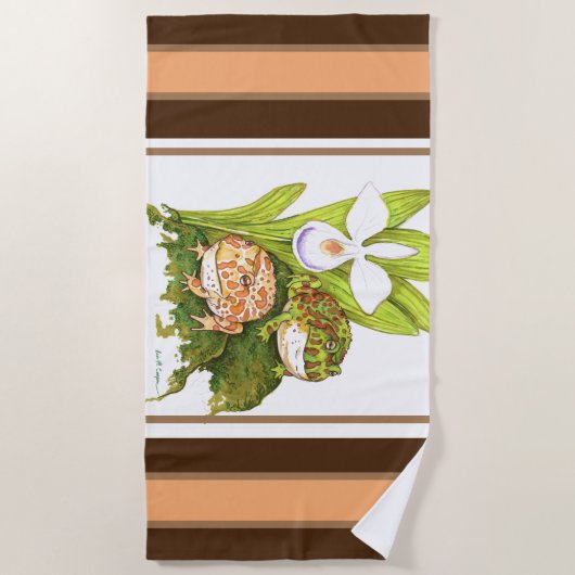  kikkers voor paarden strandlaken (Voorkant)