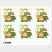 kikkers voor paarden vierkante sticker (Vel)