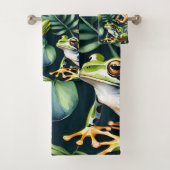 Kikkers Waterverf Kunst Bad Handdoek (Insitu)