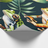 Kikkers Waterverf Kunst Cadeaupapier (Hoek)