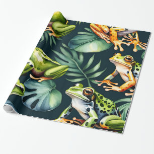 Kikkers Waterverf Kunst Cadeaupapier