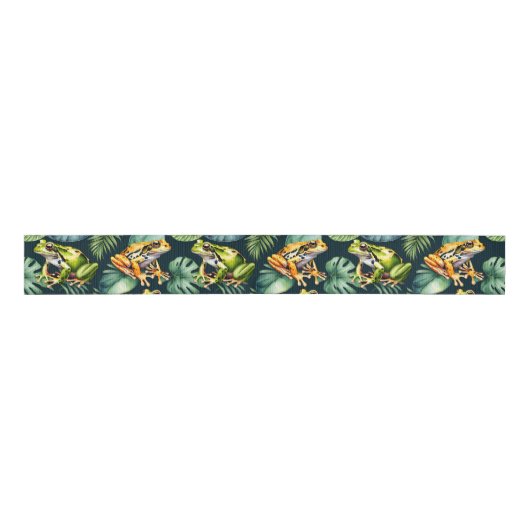 Kikkers Waterverf Kunst Grosgrain Lint (Voorkant)