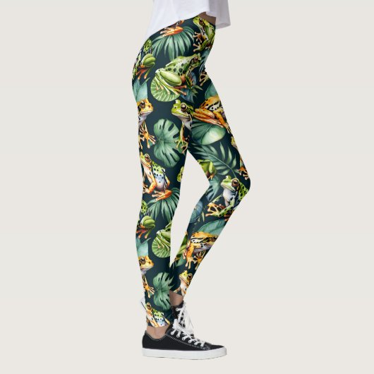Kikkers Waterverf Kunst Leggings (Rechts)