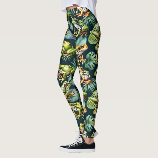 Kikkers Waterverf Kunst Leggings (Links)