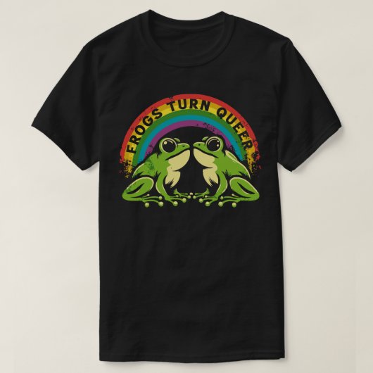 Kikkers worden queer t-shirt (Design voorkant)