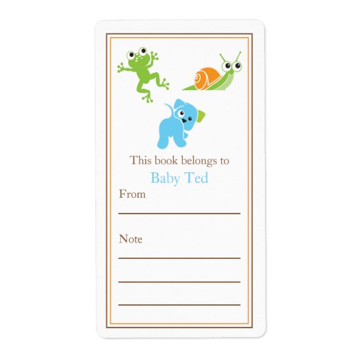 Kikkers, zeilen en puppy hondenstaarten | Boekplaa Etiket (Voorkant)