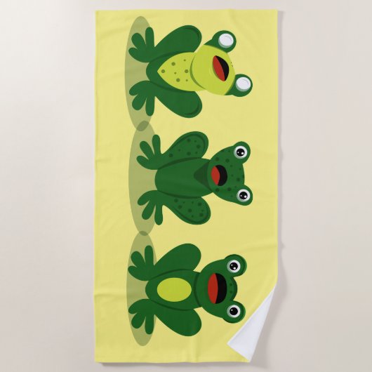Kikkers zingelen - Beach Towel Strandlaken (Voorkant)