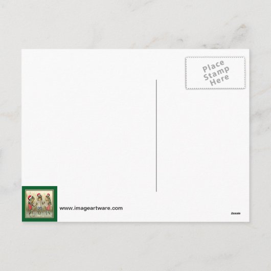 Kikkers Zingend Kerst Feestdagenkaart (Achterkant)