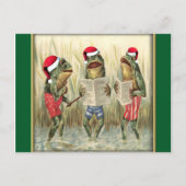 Kikkers Zingend Kerst Feestdagenkaart (Voorkant)