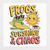 Kikkers, zonneschijn en chaos - Fun Summer Labels (Design 1)