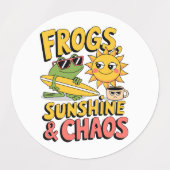 Kikkers, zonneschijn en chaos - Fun Summer Labels (Design 2)