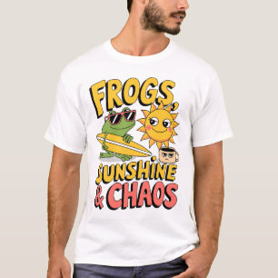 Kikkers, zonneschijn en chaos - Fun Summer Mannen T-shirt