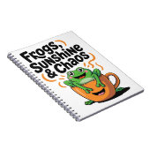 Kikkers, zonneschijn en chaos - Schattigee kikker  Notitieboek (Rechterzijde)