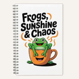 Kikkers, zonneschijn en chaos - Schattigee kikker Notitieboek