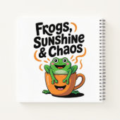 Kikkers, zonneschijn en chaos - Schattigee kikker Notitieboek (Achterkant)