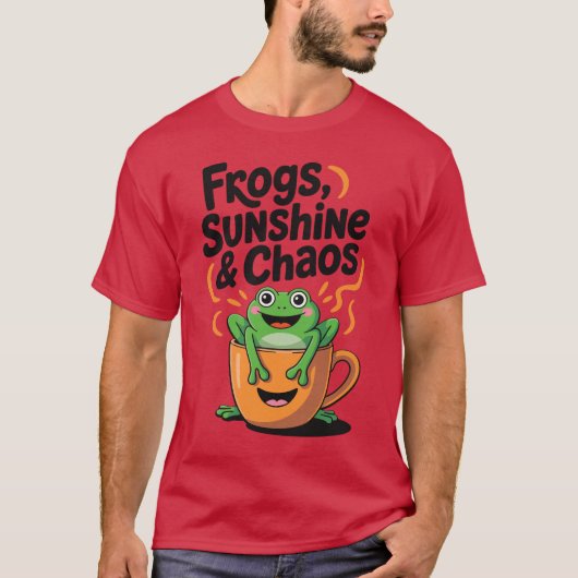 Kikkers, zonneschijn en chaos - Schattigee kikker  T-shirt (Voorkant)