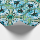 Kikkers zwemmen..... cadeaupapier (Hoek)