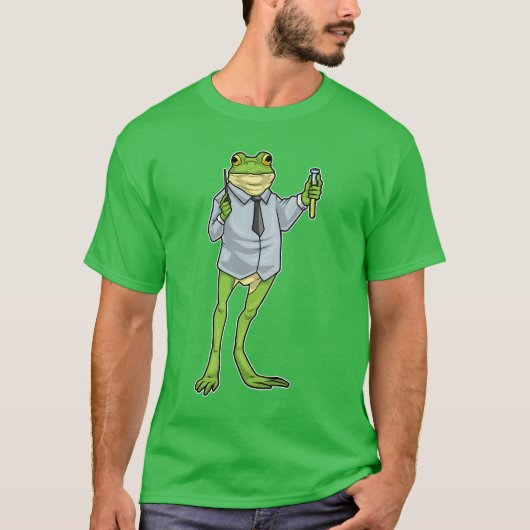 Kikkerschemiedocent proefbuis t-shirt (Voorkant)
